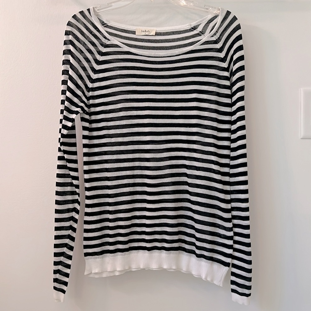 Ba&sh striped loose fitting sweater size 4